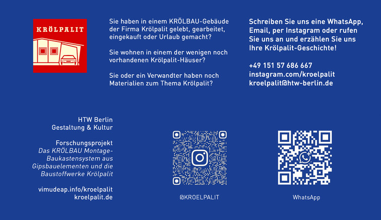 Erzählen Sie mir Ihre Krölpalit-Geschichte per <a href="mailto:kroelpalit@htw-berlin.de">Email</a>, <a target="_blank" href="https://wa.me/message/2KR7XO3RN3HFM1?src=qr">WhatsApp</a>, <a target="_blank" href="https://instagram.com/kroelpalit">Instagram</a> oder am <a href="tel:+4915157686667">Telefon</a>. Thomas Kemnitz, Projektleitung. Bild 9728